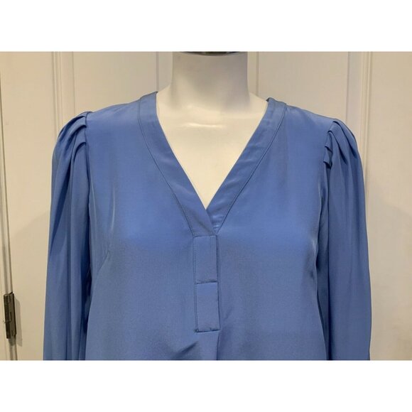 Nanette Lepore Light Blue "Charmeuse Top" Blouse, Size XS, NWT! $348 - Picture 2 of 9